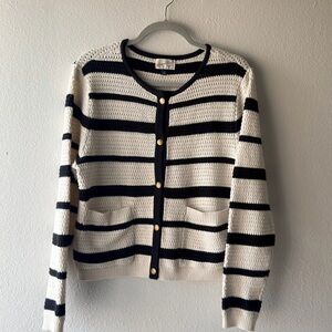 Universal Thread Black and White Striped Sweater